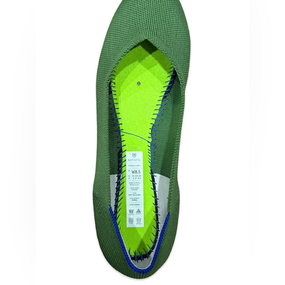 🥿 Rothy’s Women’s The Flat Size‎ 8.5 Green - Picture 7 of 10